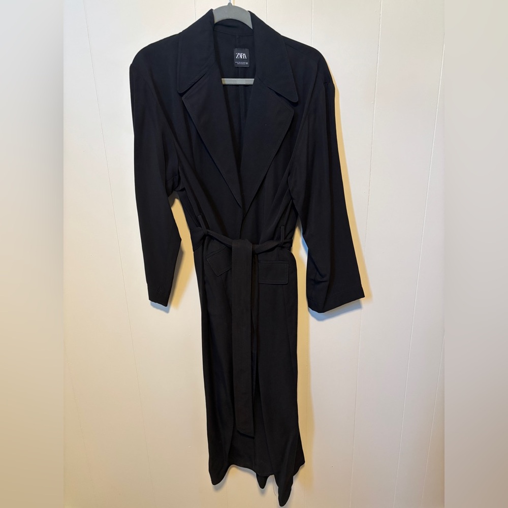 Zara Black Trench Coat - NWOT